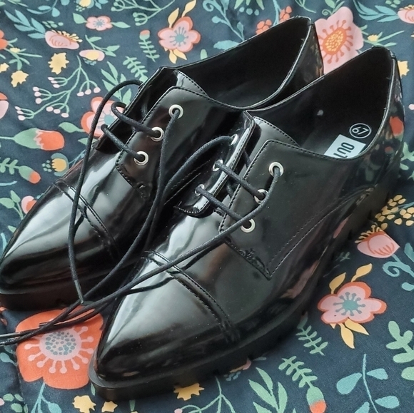 Outsider 67 Size 10 NWOT Black Vinyl Creepers - Picture 3 of 8